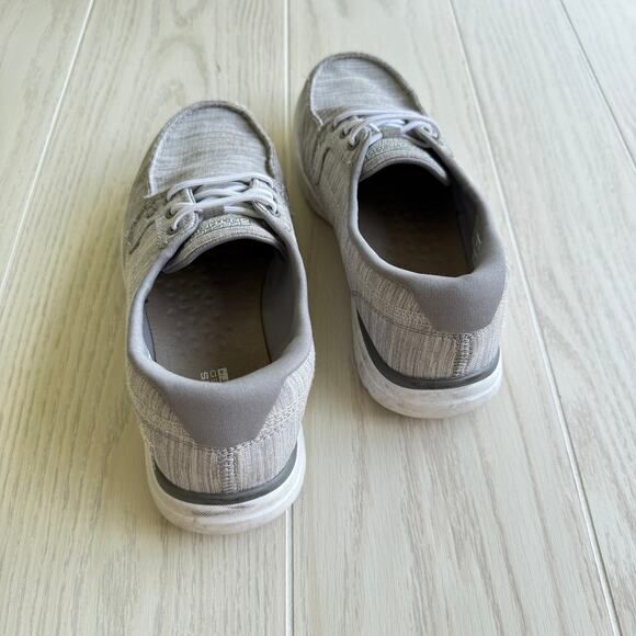 Skechers Go Walk Lite Isla Boat Shoe Women’s Size 6 Gray Jersey Knit - Picture 8 of 8
